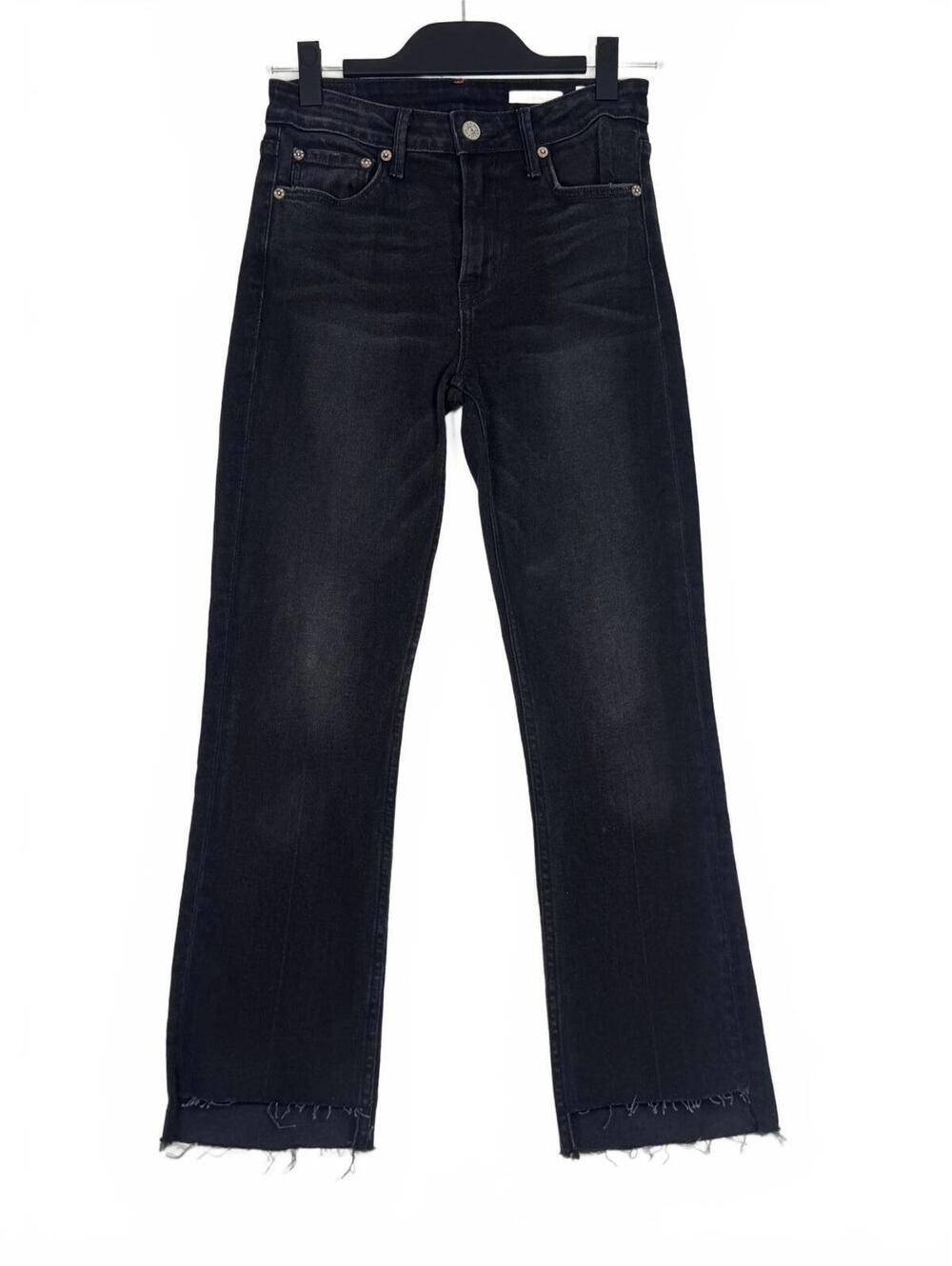NOEND Denim Farrah Mid‎ Rise Kick Flare Stretch Jeans Cropped Size 25